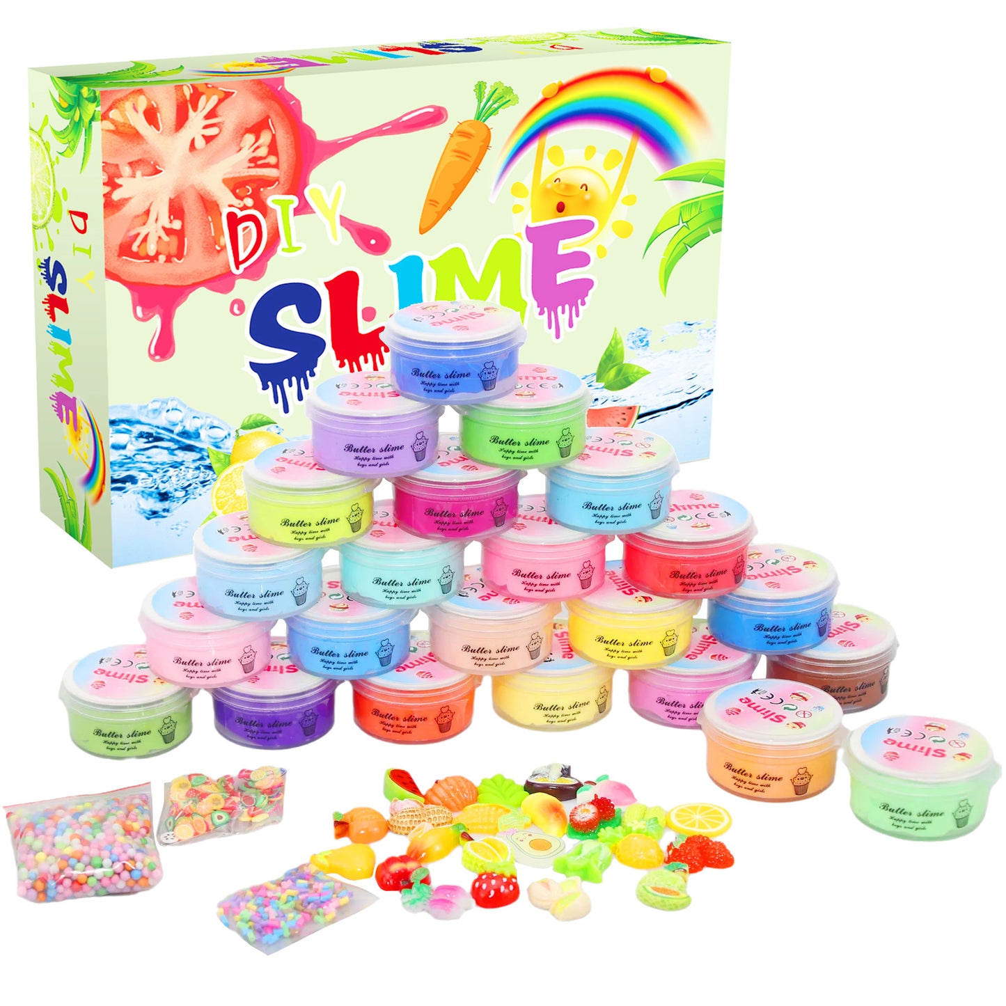 Premium Scented Non Sticky Butter Slime (24 Pack)