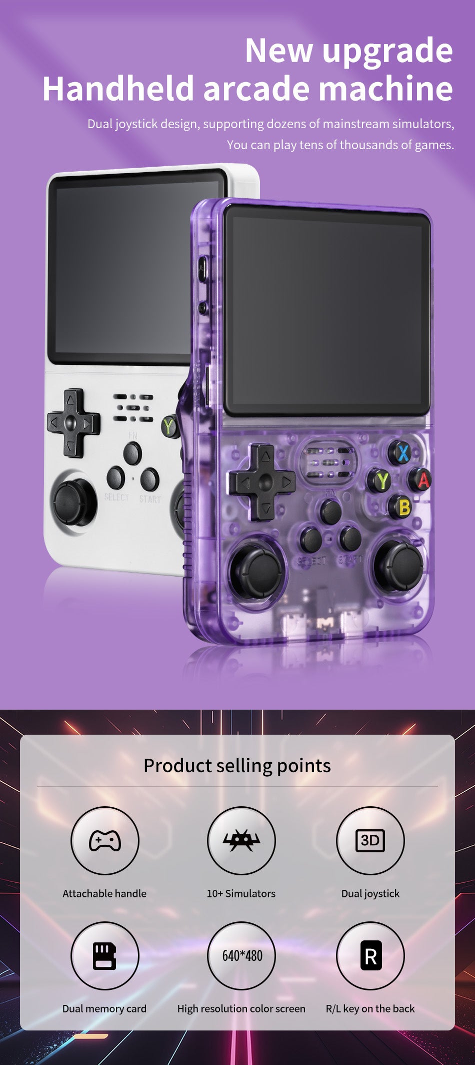 R36S Handheld Retro Game Console