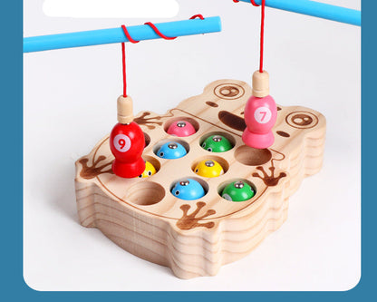 Wooden Frog Fishing Game