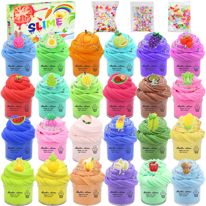 Premium Scented Non Sticky Butter Slime (24 Pack)