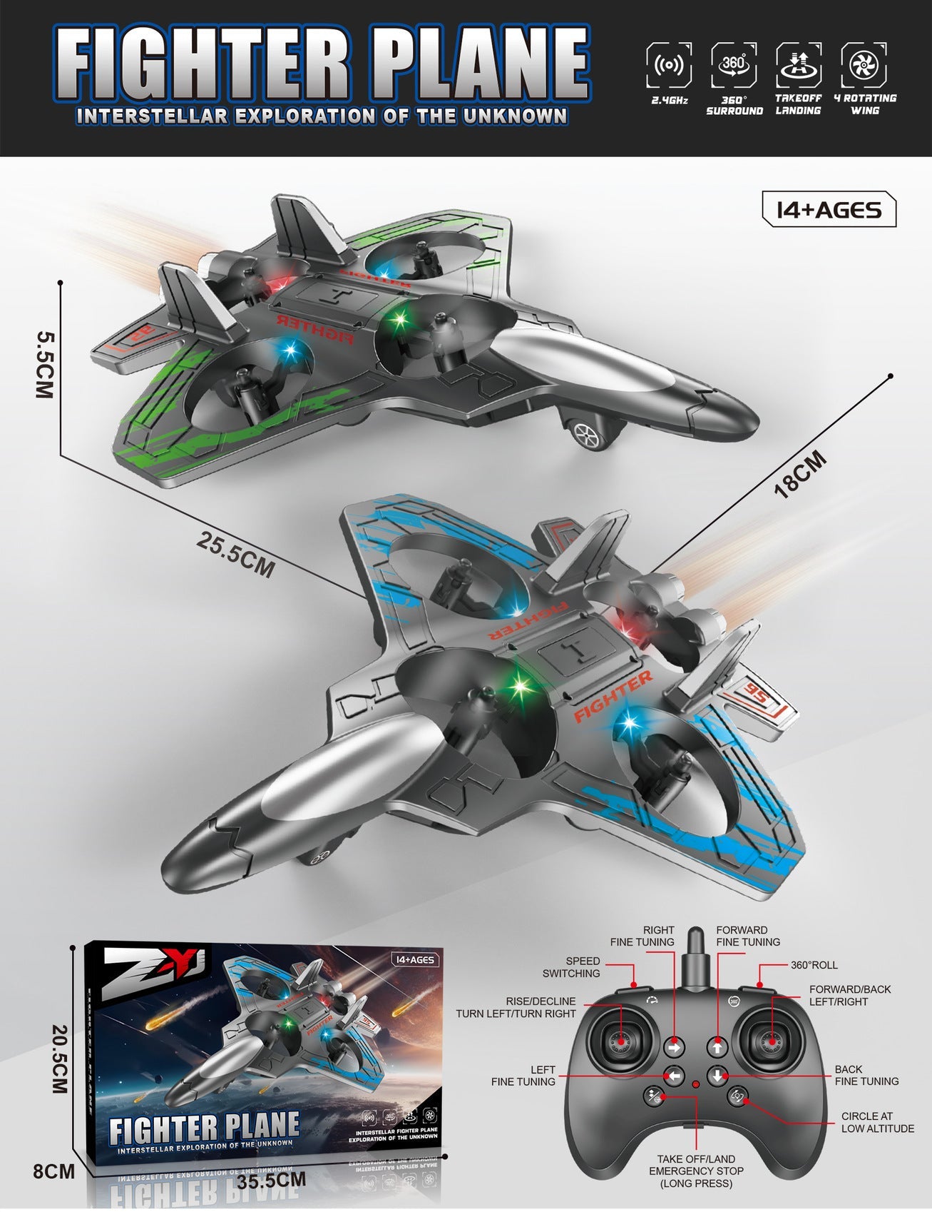 Remote Control Fighter Jet UFO Drone