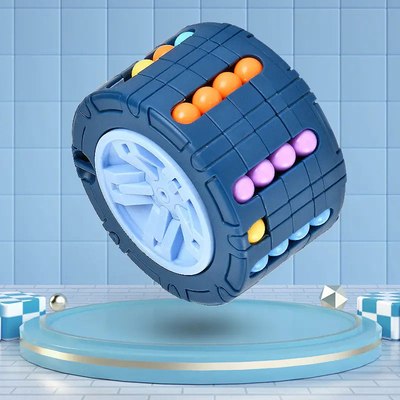 Toy magic bean rotating cube wheel