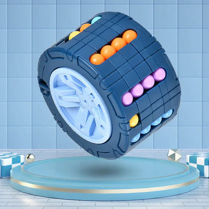 Toy magic bean rotating cube wheel