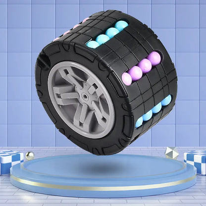 Toy magic bean rotating cube wheel