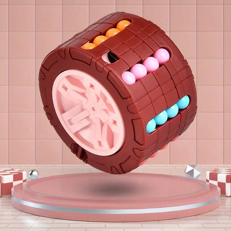Toy magic bean rotating cube wheel
