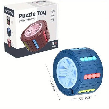 Toy magic bean rotating cube wheel