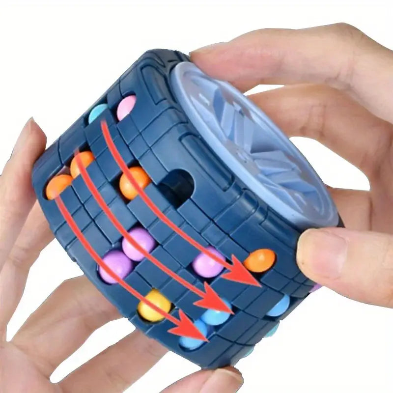 Toy magic bean rotating cube wheel