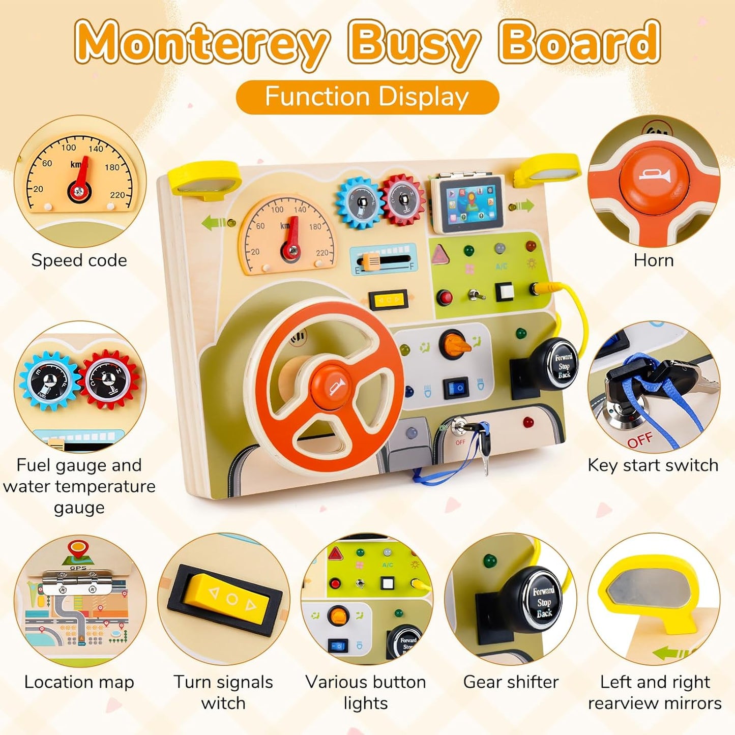 Busy Driver Wooden Busy Board