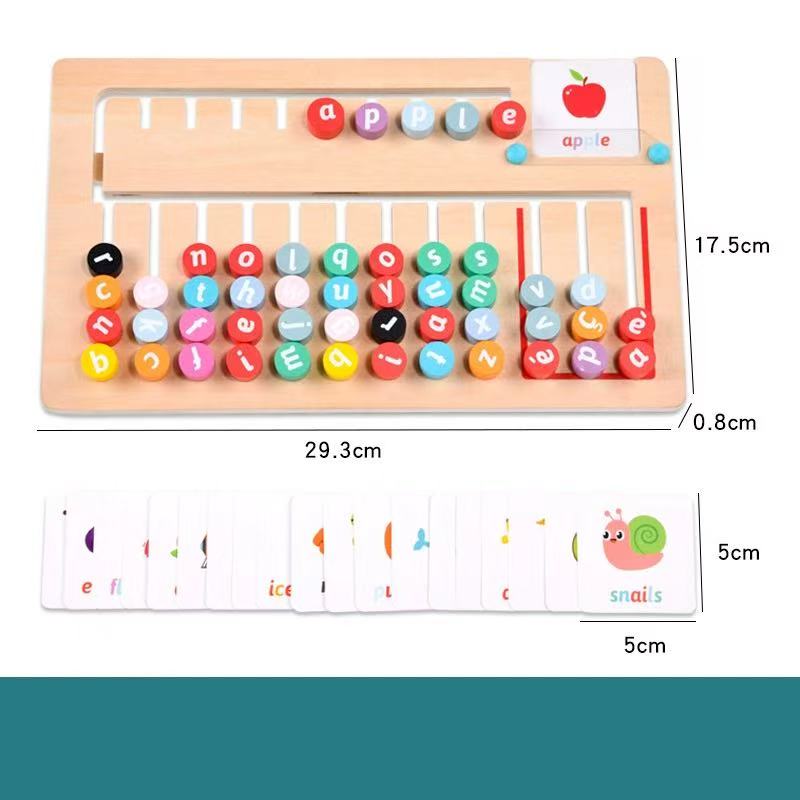 Wooden Spelling & Word Building Board