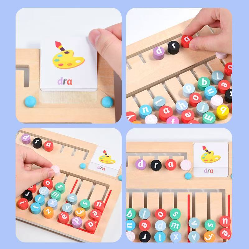 Wooden Spelling & Word Building Board