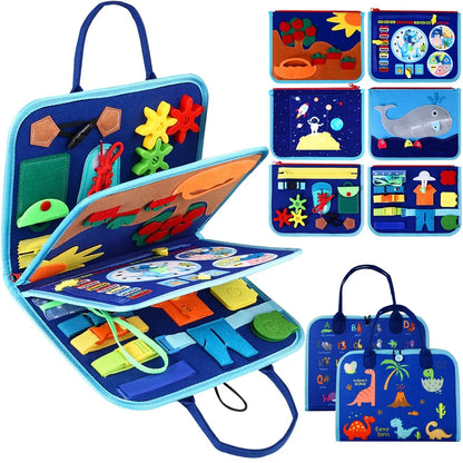 Busy Board Montessori Sensory Toy (Dinosaur Land)