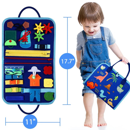 Busy Board Montessori Sensory Toy (Dinosaur Land)